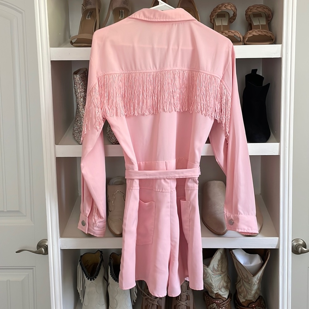 Fun Pink Fringe Romper